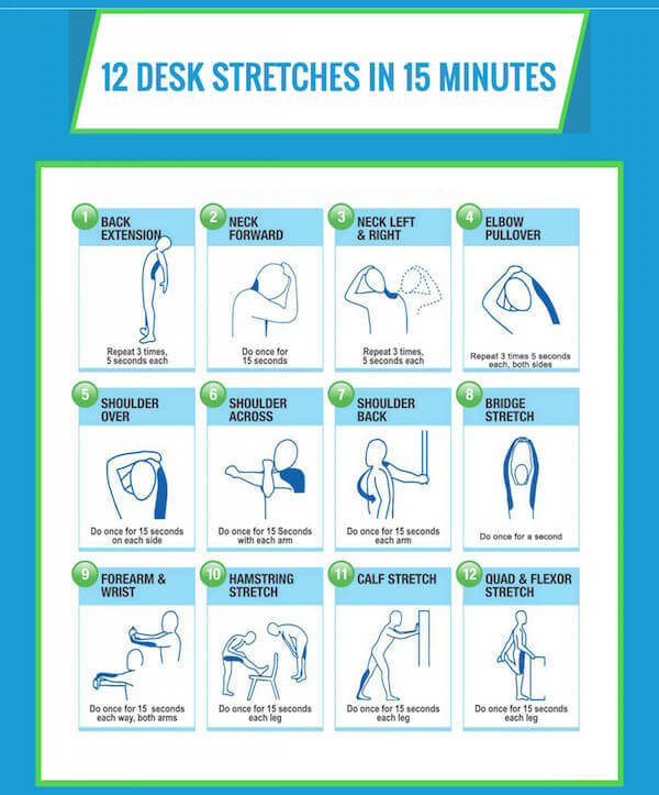 12 Simple Stretches to Increase Productivity and Reduced Pain